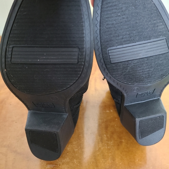 Black Faux Suede Ankle Boot - Picture 6 of 8